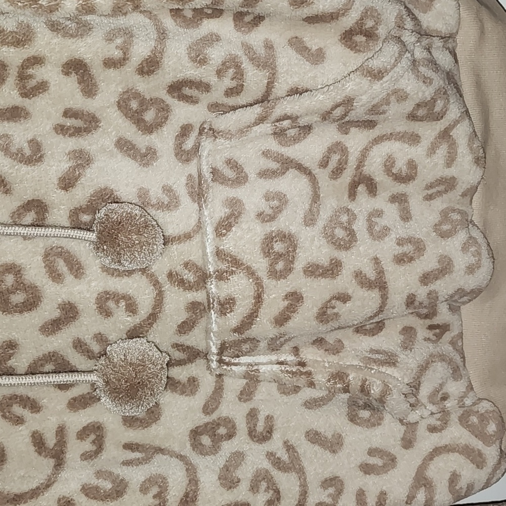 Leopard Print Fleece Hoodie Size M - Picture 5 of 11